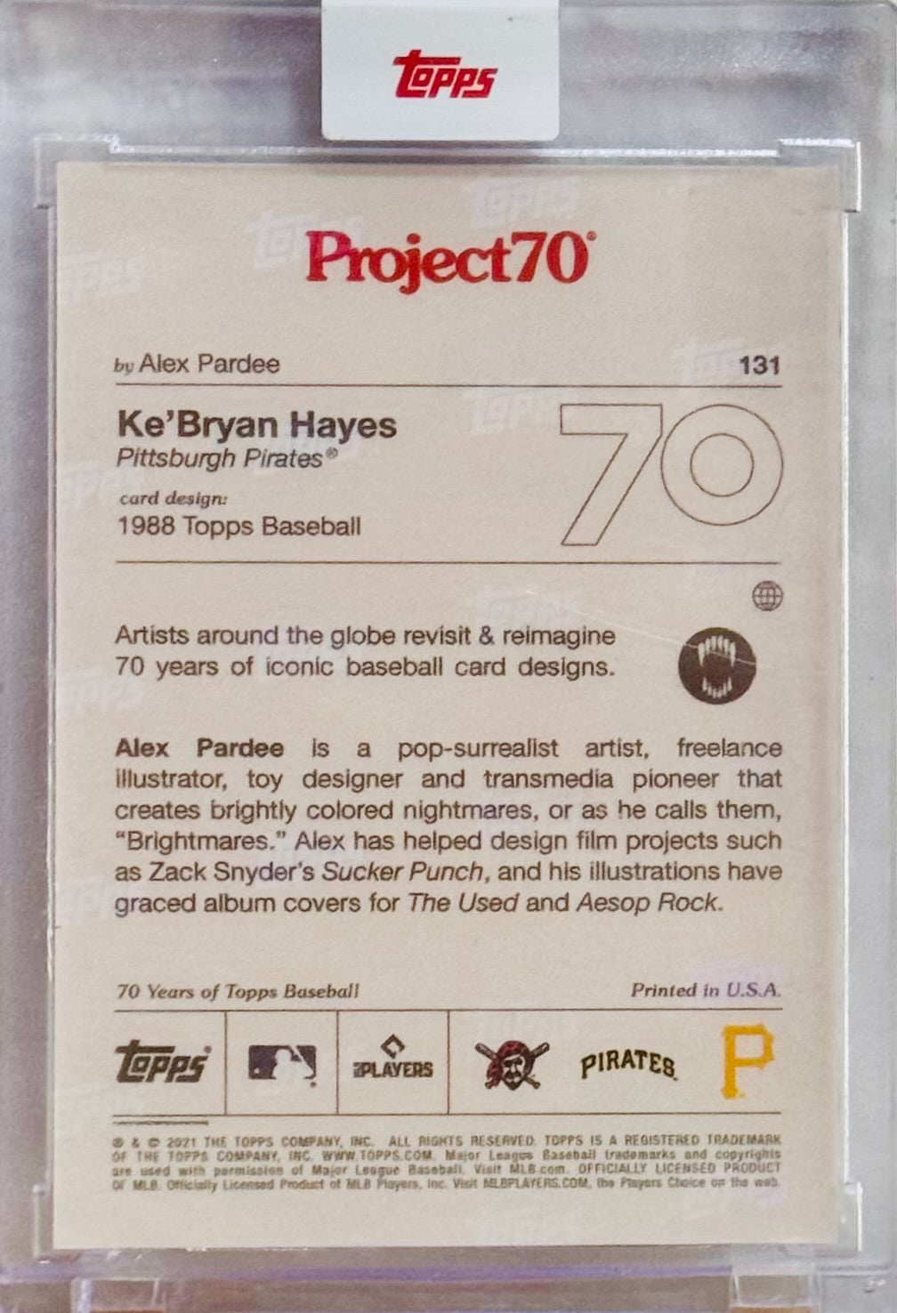 Topps Project70 Ke’Bryan Hayes #131 By ALEX PARDEE (In Hand)